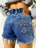 Short Levi’s Vintage con Borchie Argento bagno medio