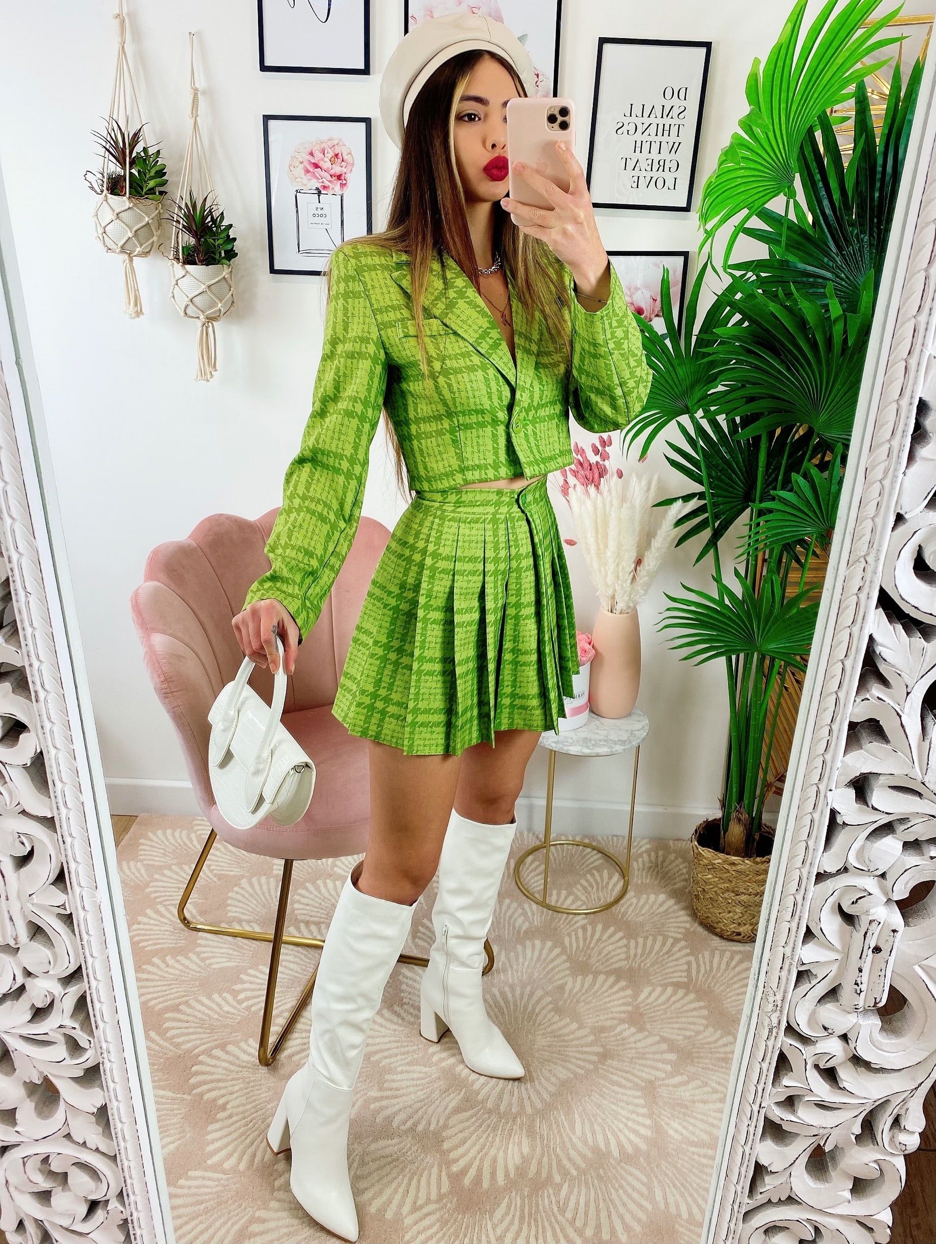 Completo Giacca Corta e Gonna Verde