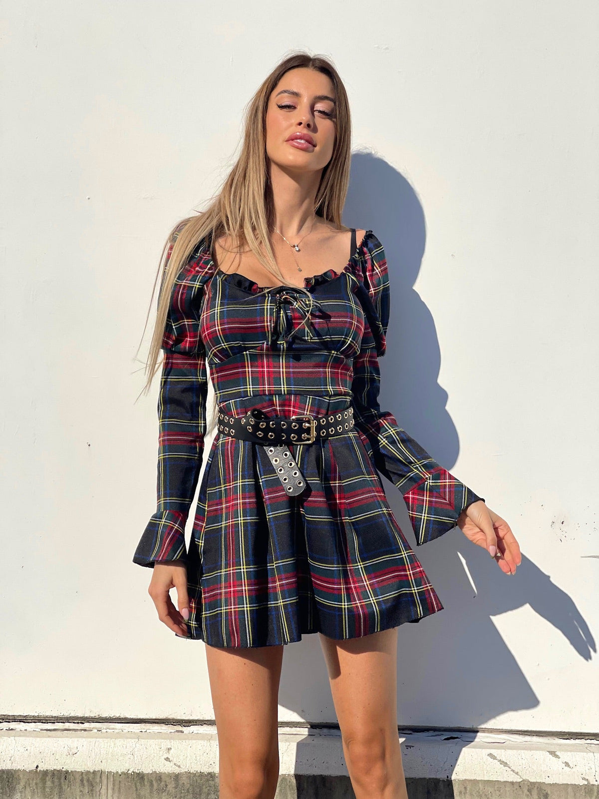 Abito scozzese base nero
