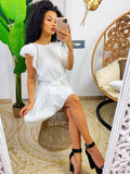 Abito in pizzo con gonna ampia