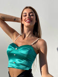 Top gioiello con perle