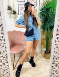 Tutina in Jeans con cintura