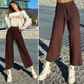 Pantalone di lana ampio marrone