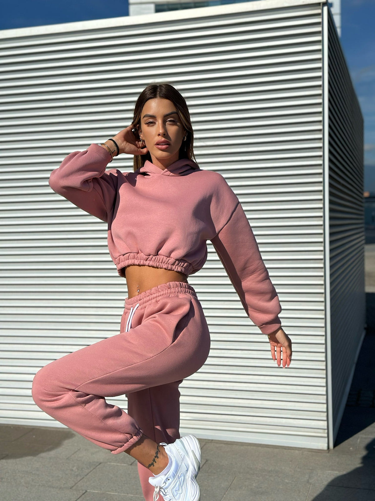 Tuta sportiva due pezzi rosa