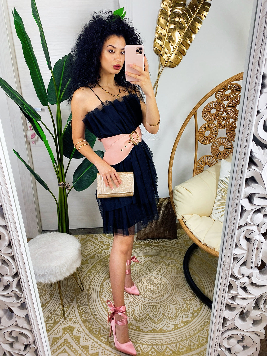 Abito in tulle nero Venere