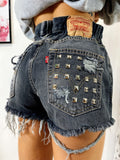 Short Levi’s Vintage con Borchie bagno grigio