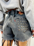 Short Levi’s Vintage con Borchie bagno grigio