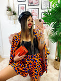 Completo Giacca e short maculato Arancio