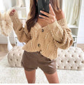 Cardigan con perle beige top Quality