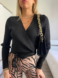 Scaldacuore in lurex nero