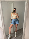 Short in jeans a farfalla