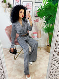 Completo pantalone e bluse  pied de poule