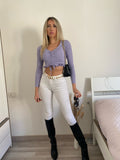 Top a costine lilla