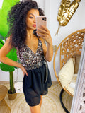 Tutina con paillettes nera