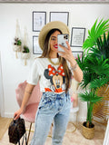 T-shirt con stampa topolina