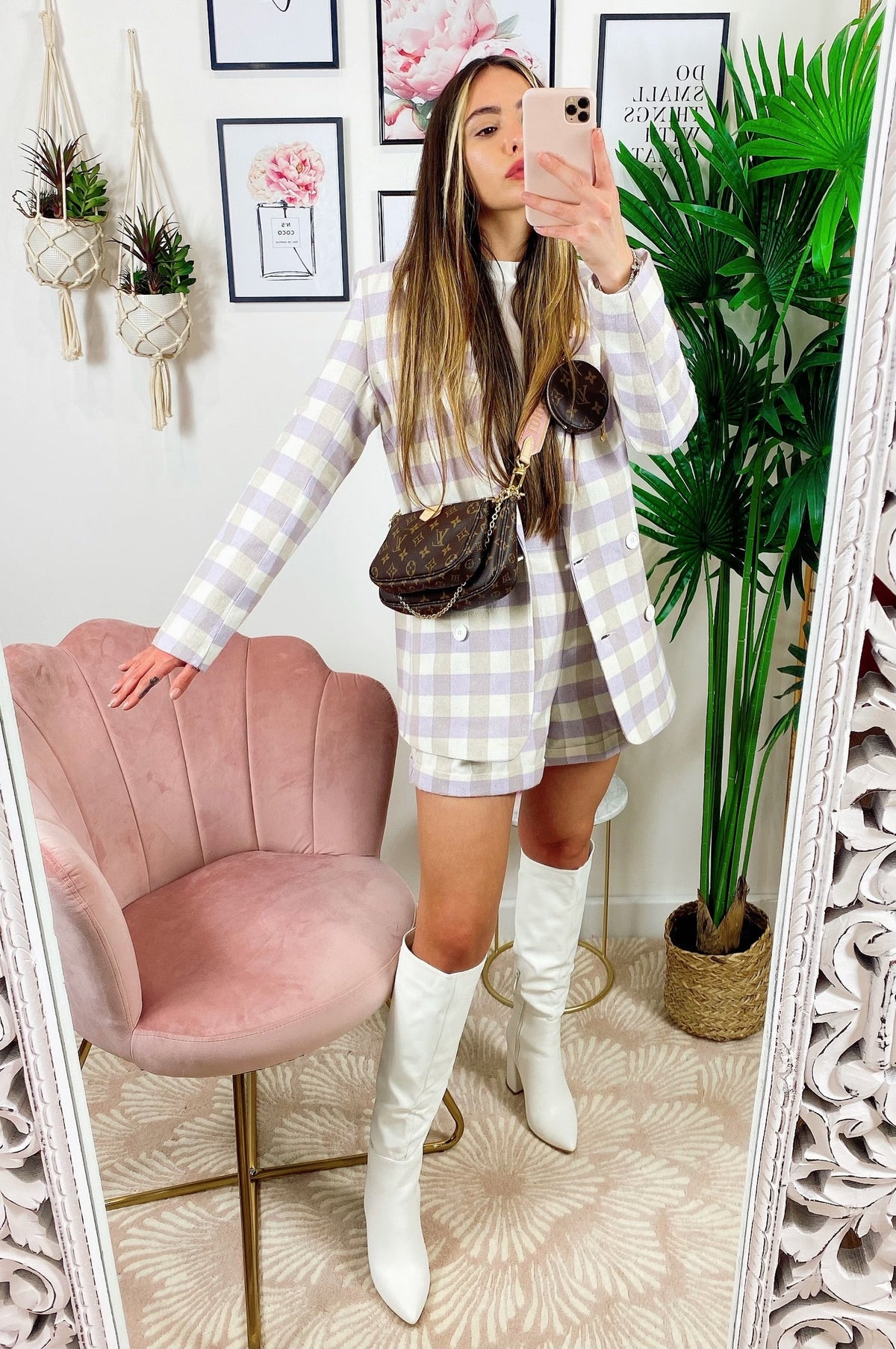 Completo giacca e short Lilla