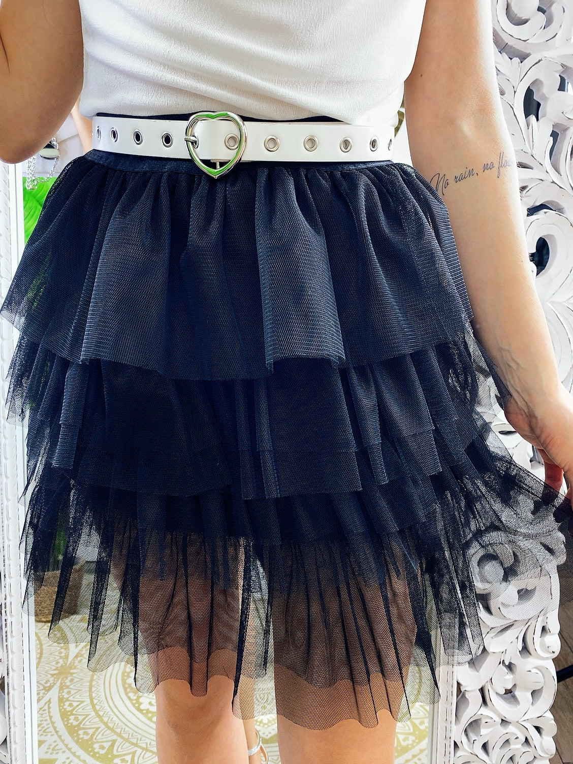 Gonna a balze in tulle