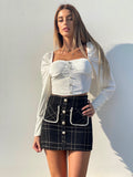 Maglia in ciniglia bianco
