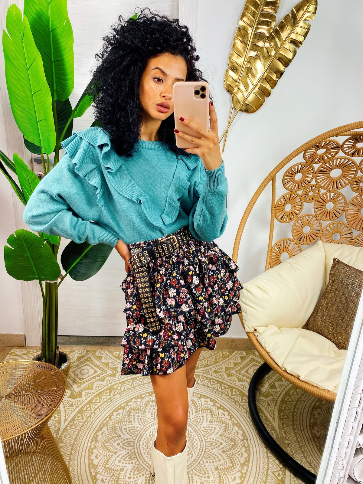 Maglione con V e rouches