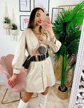 Abito a camicetta beige