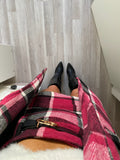 Gonna in tweed Fuxia nero