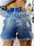 Short Levi’s Vintage con Borchie e dettagli Argento