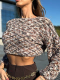 Maglione multicolor bianco