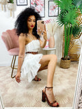 Abito in tulle a balze Venere Bianco