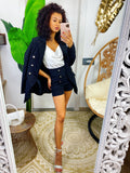 Completo giacca e Short nero