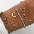Bracciale con luna e stelle