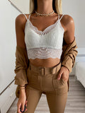 Bralette in pizzo bianco