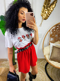 Short rosso con elastico