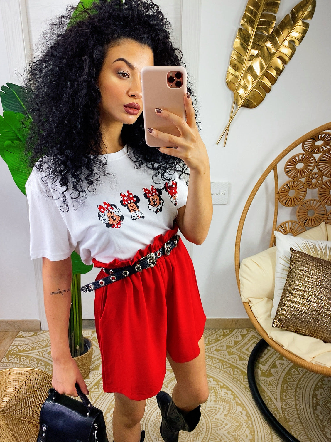 Short rosso con elastico