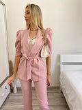 Completo giacca e pantalone cipria