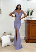 Dress Lungo con spacco per evento lilla
