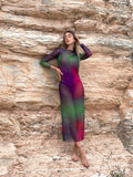 Abito in velo multicolor