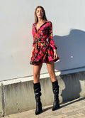 Abito a fiori Rossi fucsia