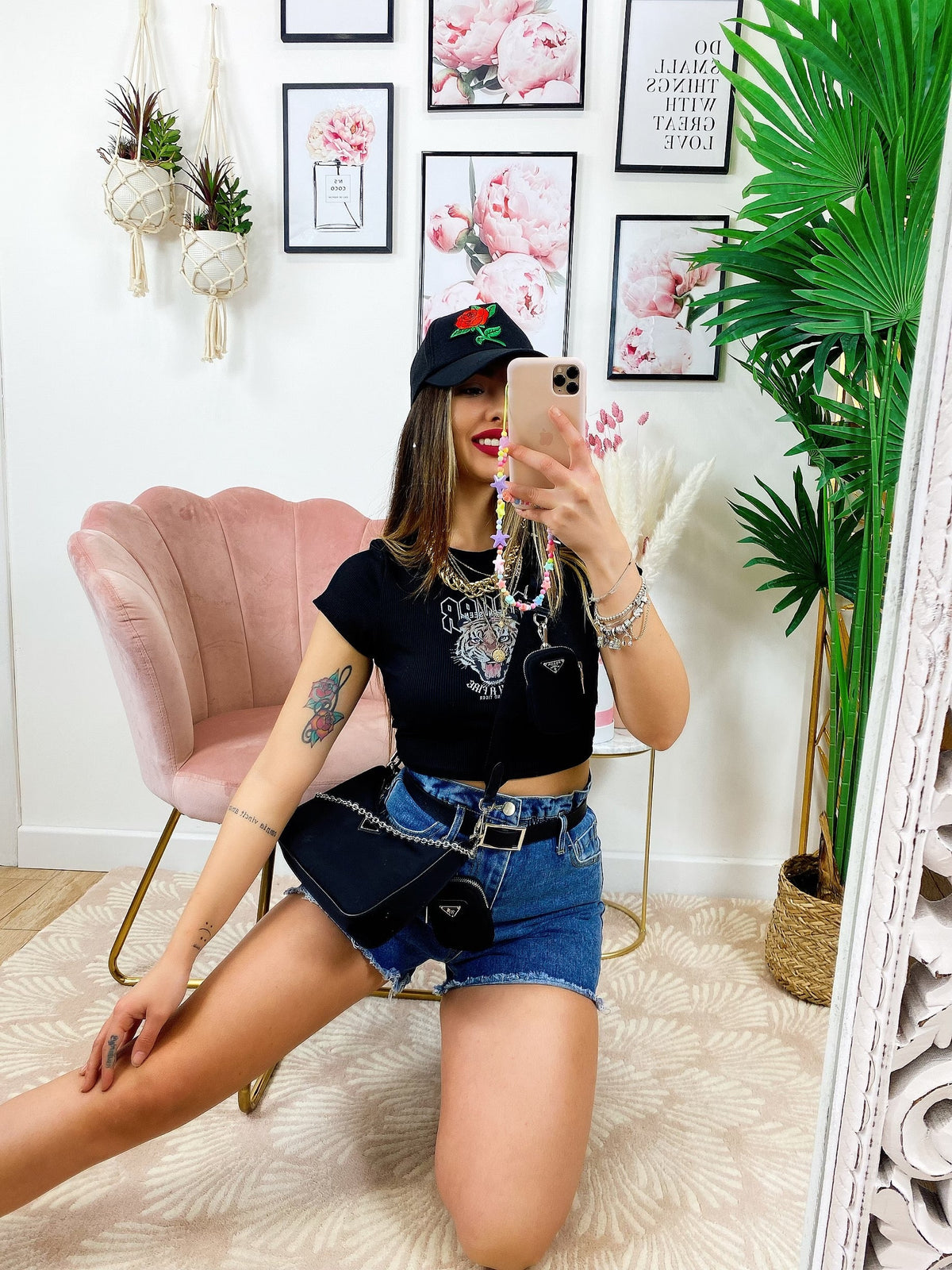 T-shirt Crop Tiger