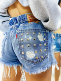 Short Levi’s Vintage con Borchie e strappi