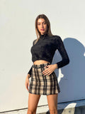 Gonna in tweed brown