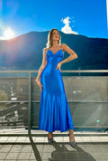 Abito a sirena blu elettrico