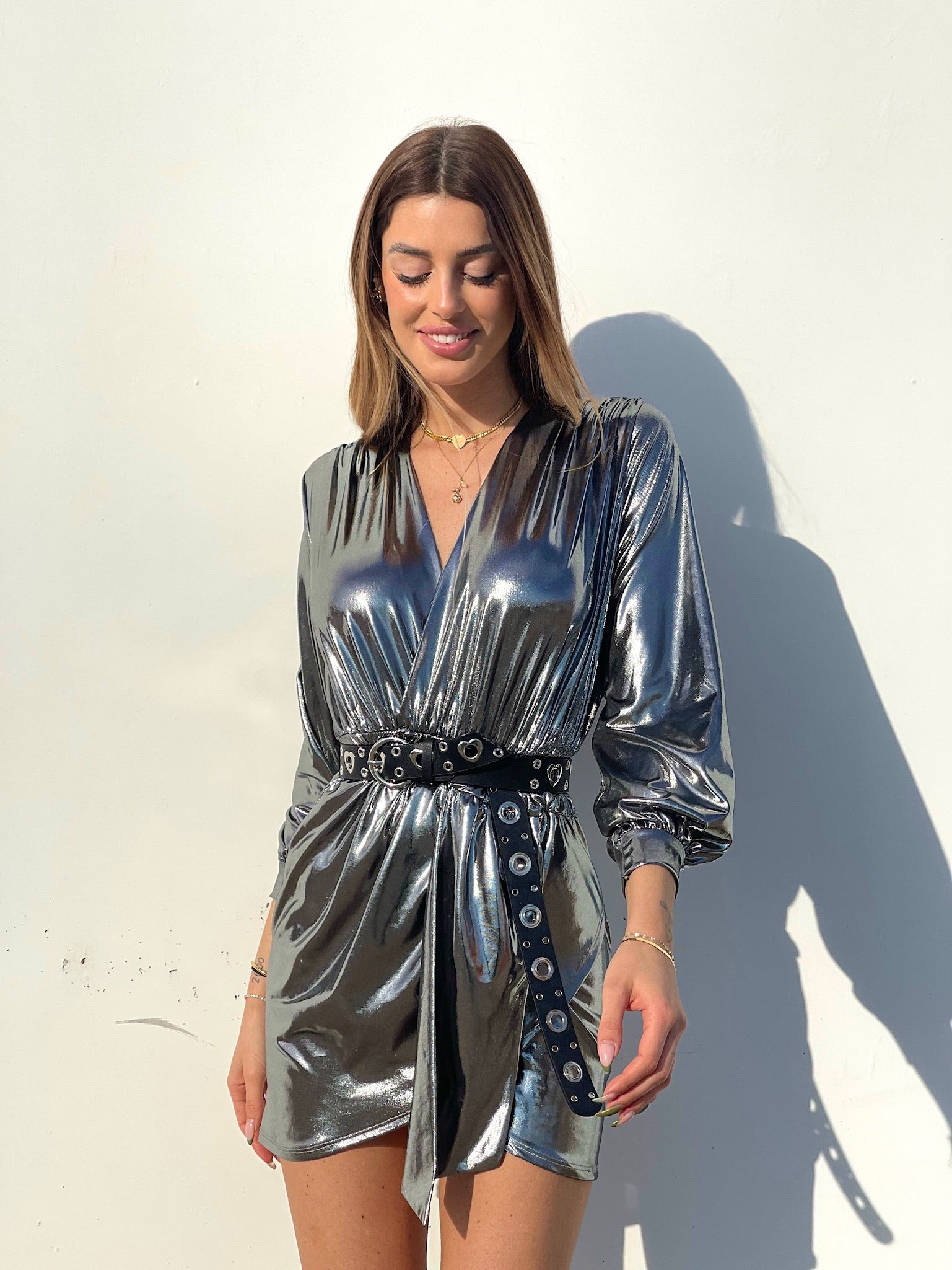 Abito glam night silver