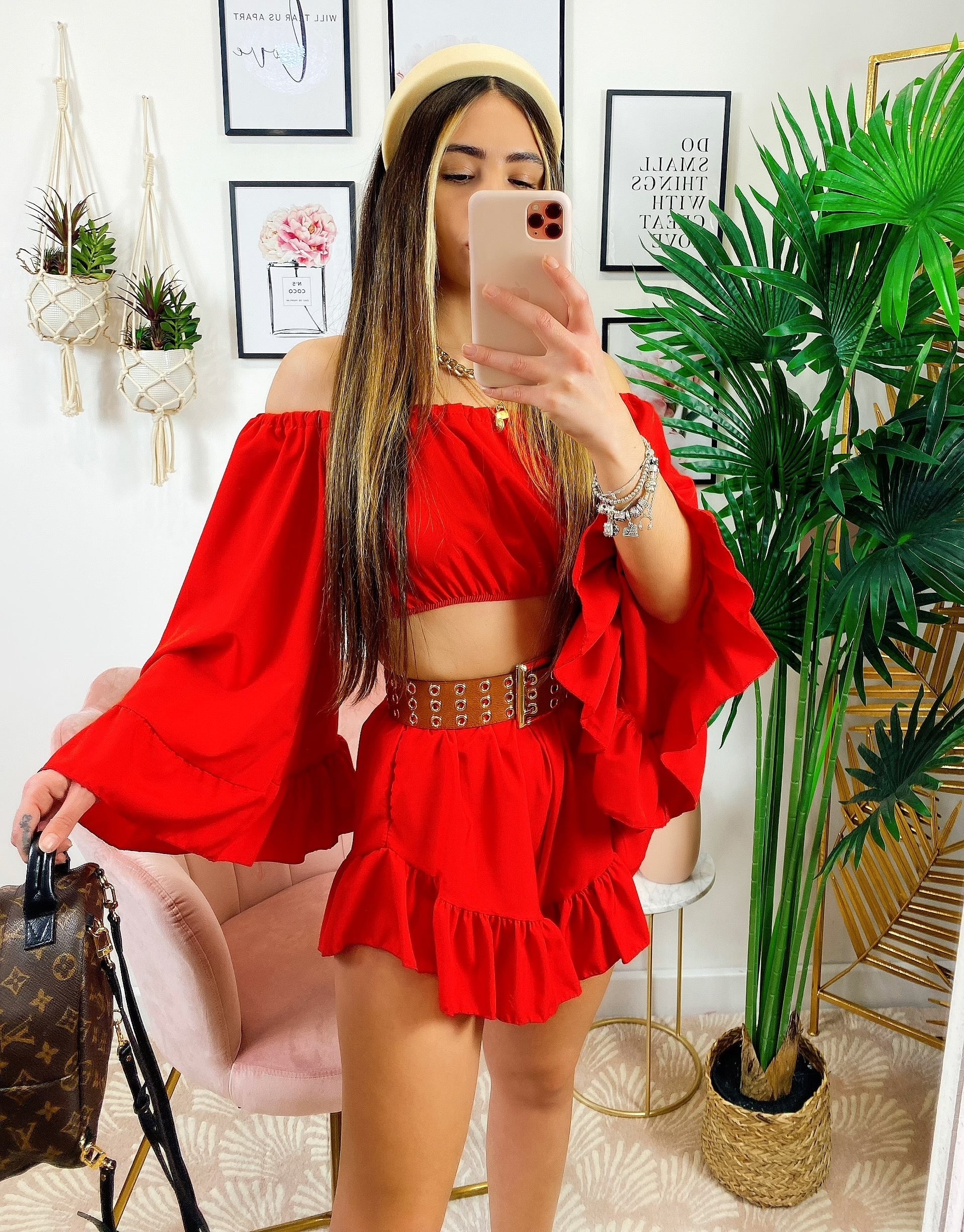 Completo due pezzi rosso