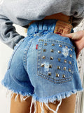 Short Levi’s Vintage bagno medio con borchie