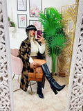 Giacca pied de poule Camel e nera