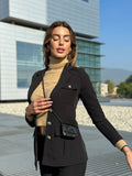Blazer Nero con Borsetta