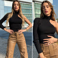 Top monospalla nero