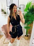 Tutina a Blazer con borsetta Nero