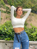 Top bianco con lacci sulla schiena
