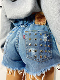 Short Levi’s Vintage bagno medio con borchie